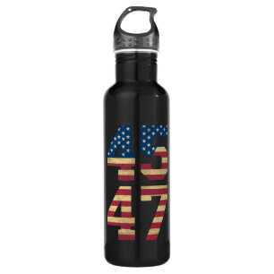 Trump 2024 45 47 Vintage American Flag Retro 4547  710 Ml Water Bottle