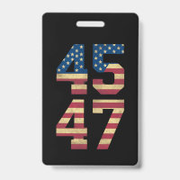 Trump 2024 45 47 Vintage American Flag Retro 4547 