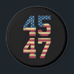 Trump 2024 45 47 Vintage American Flag Retro 4547  Magnet<br><div class="desc">Trump 2024 45 47 Vintage American Flag Retro 4547 Trump 2024</div>