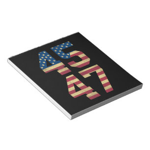 Trump 2024 45 47 Vintage American Flag Retro 4547  Notepad