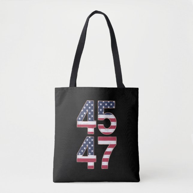 Trump 2024 45 47 Vintage Tote Bag (Front)