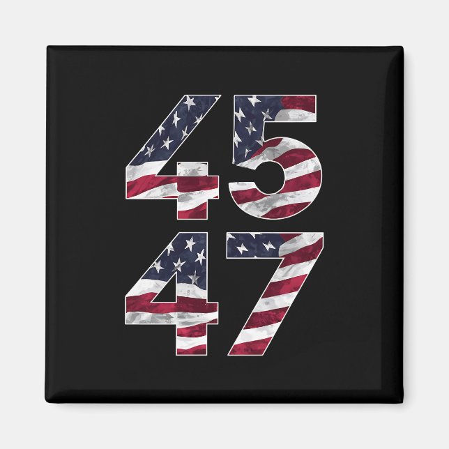 Trump 2024 45 47 Vintage USA Magnet (Front)