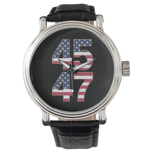 Trump 2024 45 47 Vintage Watch (Front)