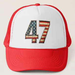 Trump 2024 47 American Flag 47 Trump 2024 Trucker Hat