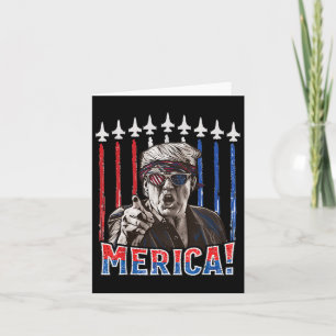 Trump 2024 4th Of July Patriotic American Flag Mer Card