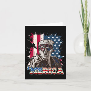 Trump 2024 4th Of July Patriotic American Flag Mer Card