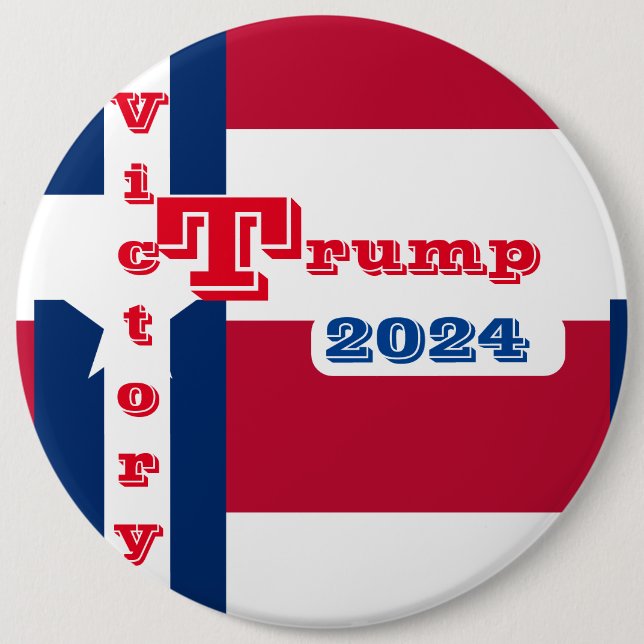 TRUMP 2024 6 CM ROUND BADGE (Front)