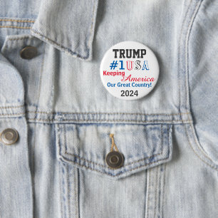 Trump 2024 6 cm round badge