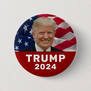 Trump 2024  6 cm round badge