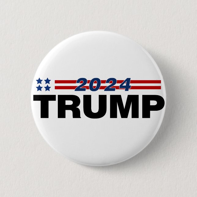 Trump 2024 6 cm round badge (Front)