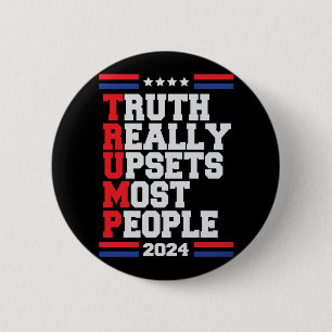 Trump 2024 6 cm round badge