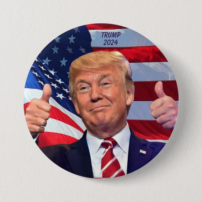 TRUMP 2024 7.5 CM ROUND BADGE (Front)