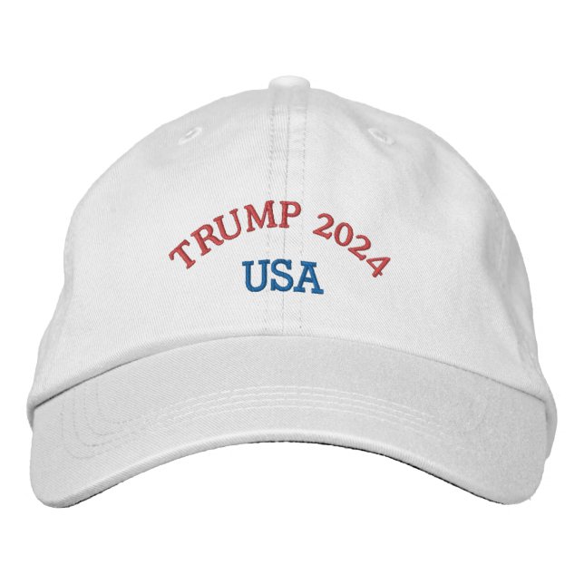 TRUMP 2024 ADJUSTABLE CAP - WHITE (Front)