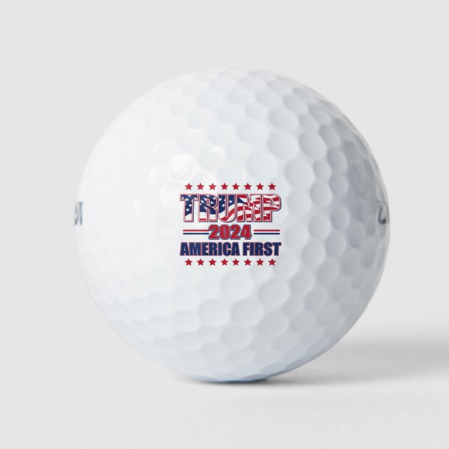 Trump 2024 America Fiirst Golf Balls (Front)