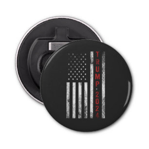 Trump 2024 American Flag Distressed Vintage Gift Bottle Opener