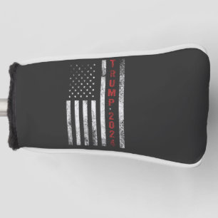 Trump 2024 American Flag Distressed Vintage Gift Golf Head Cover