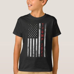 Trump 2024 American Flag Distressed Vintage Gift T-Shirt