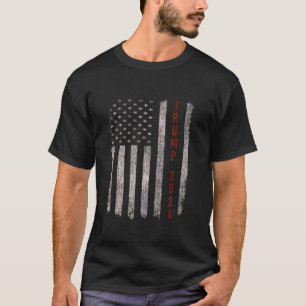 Trump 2024 American Flag Men s Women USA America R T-Shirt