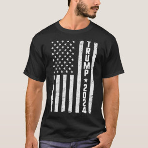 Trump 2024 American Flag Patriotic Republican Love T-Shirt