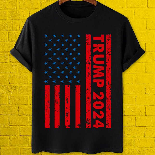 Trump 2024 American flag Pro anti Biden T-Shirt (Creator Uploaded)