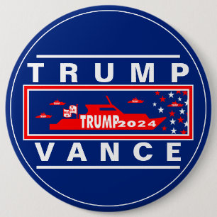 TRUMP 2024 Boats 6 Cm Round Badge
