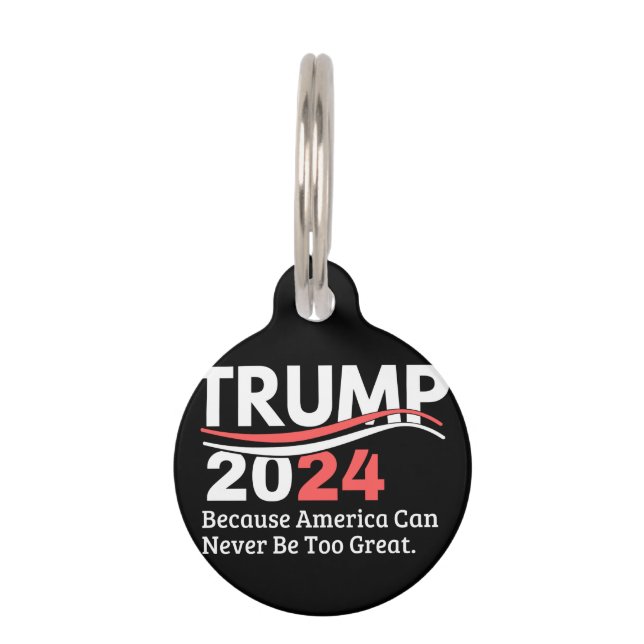 trump 2024 bumper pet tag (Front)