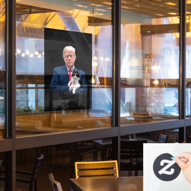 Trump 2024 Cat MAGA Funny Trump Cat (Restaurant Window)
