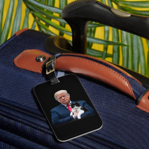 Trump 2024 Cat MAGA Funny Trump Cat Luggage Tag