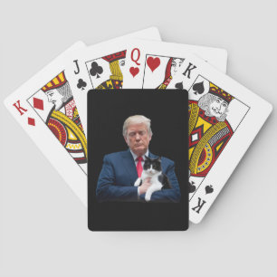 Trump 2024 Cat MAGA Funny Trump Cat Playing Cards