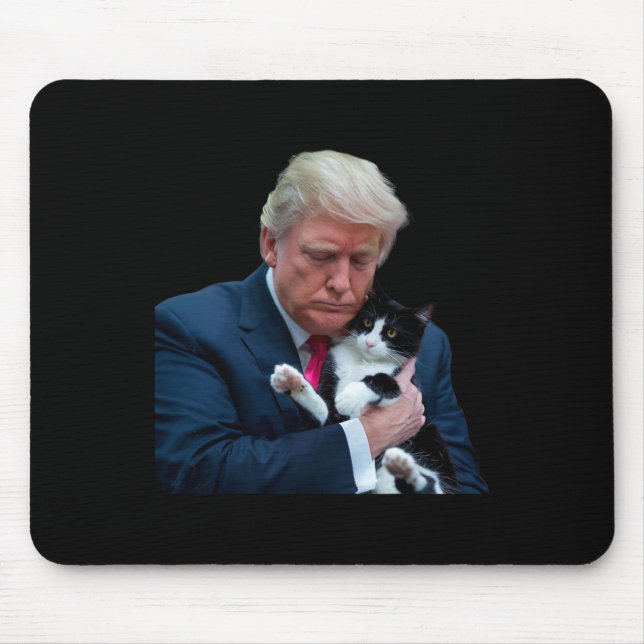 Trump 2024 Cat Mega Funny Trump Cat  Mouse Pad (Front)