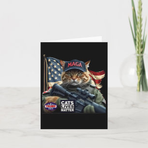 Trump 2024 Cats Lives Problem  Card