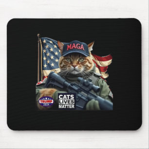 Trump 2024 Cats Lives Problem Mouse Pad
