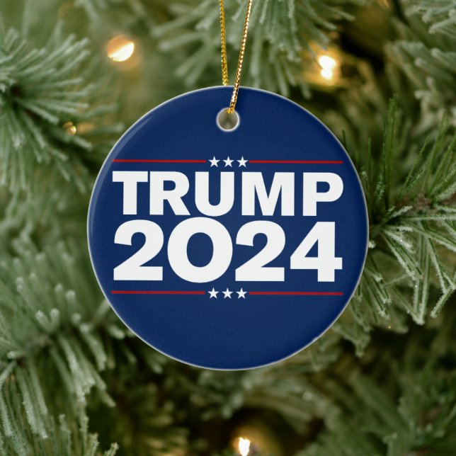 Trump 2024 Christmas Ceramic Tree Decoration (Tree)