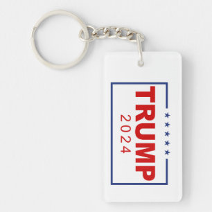Trump 2024 Classic Rectangle Logo Key Ring