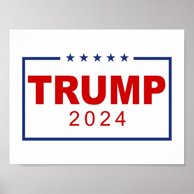 Trump 2024 Classic Rectangle Logo Poster (Front)