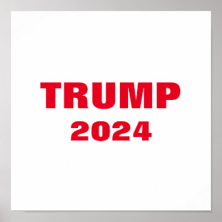 Trump 2024 Colourful Red White Bold Trendy Cool Poster