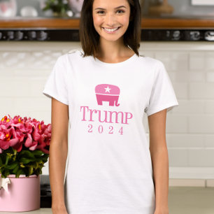 Trump 2024 Cute Pink Elephant T-Shirt