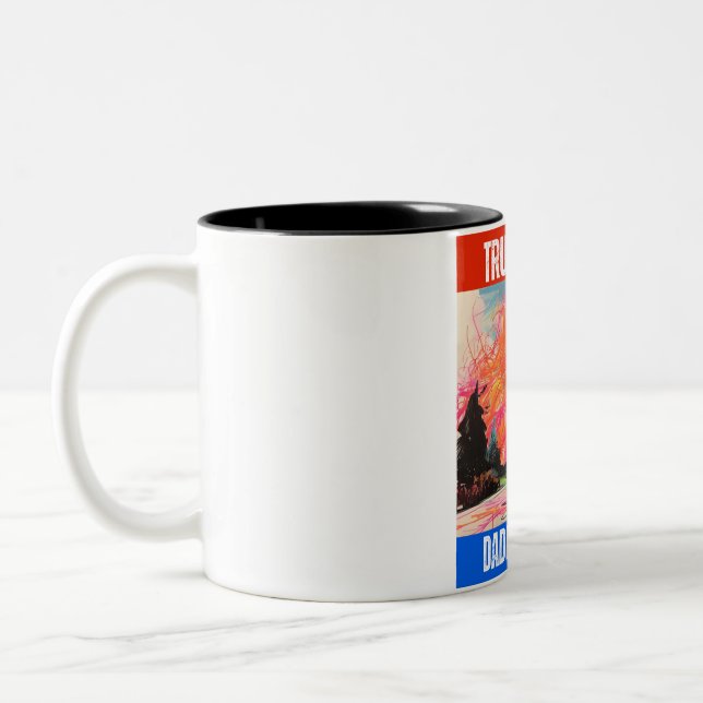 TRUMP 2024  DADDY'S HOME Two-Tone COFFEE MUG (Left)