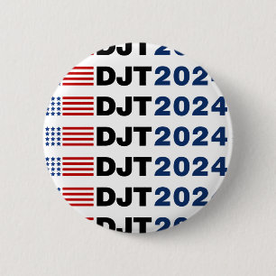 Trump 2024 DJT 6 Cm Round Badge