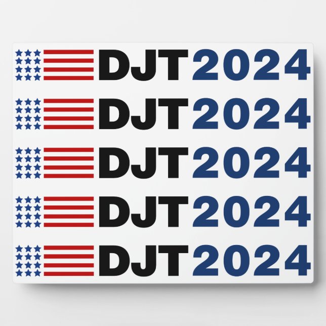 Trump 2024 DJT Plaque (Front)
