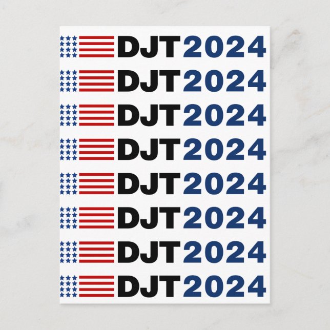 Trump 2024 DJT Postcard (Front)