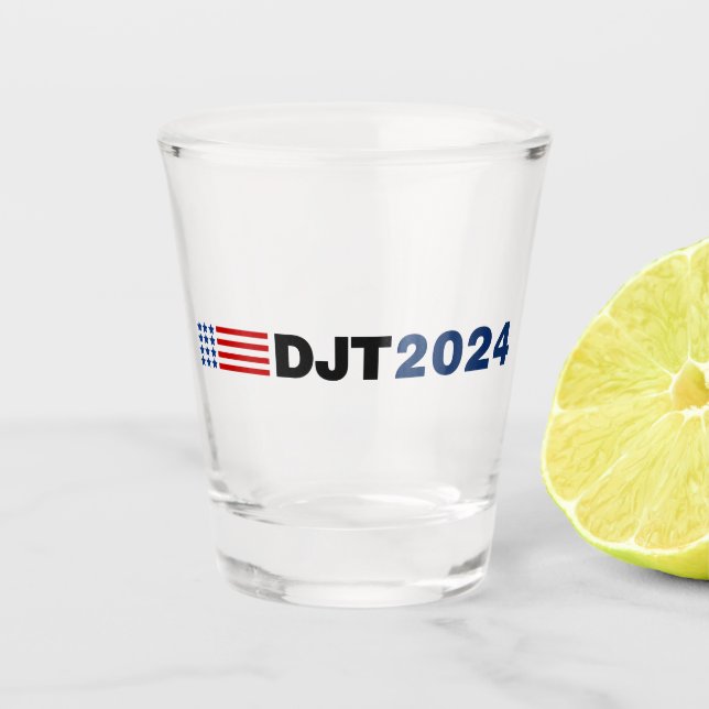 Trump 2024 DJT Shot Glass (Front)