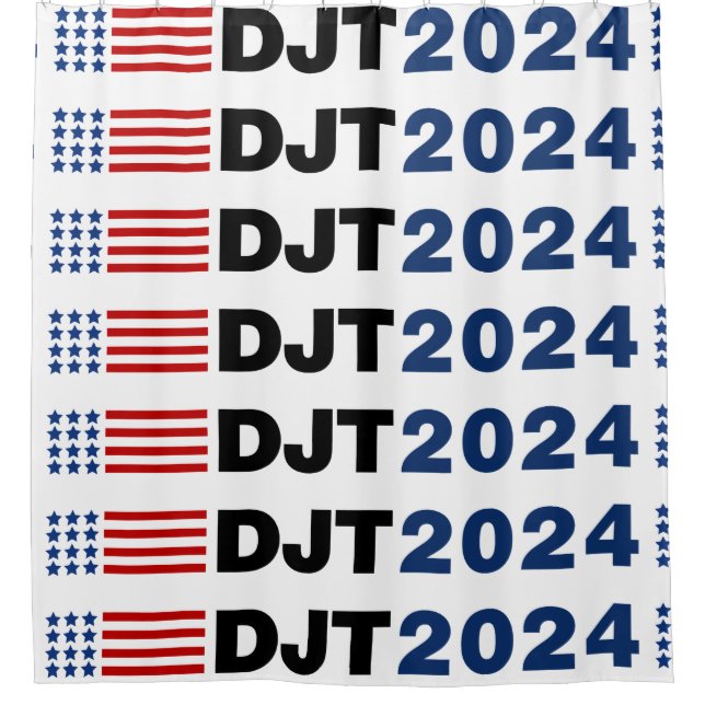 Trump 2024 DJT Shower Curtain (Front)