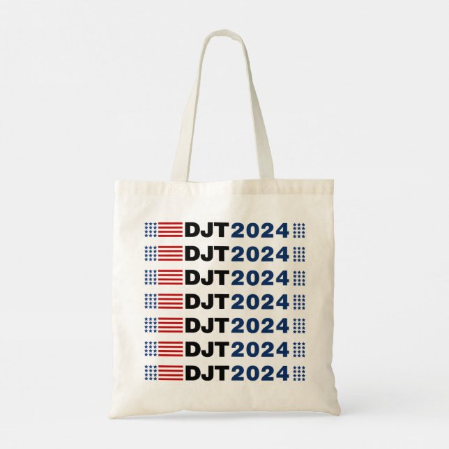 Trump 2024 DJT Tote Bag (Back)