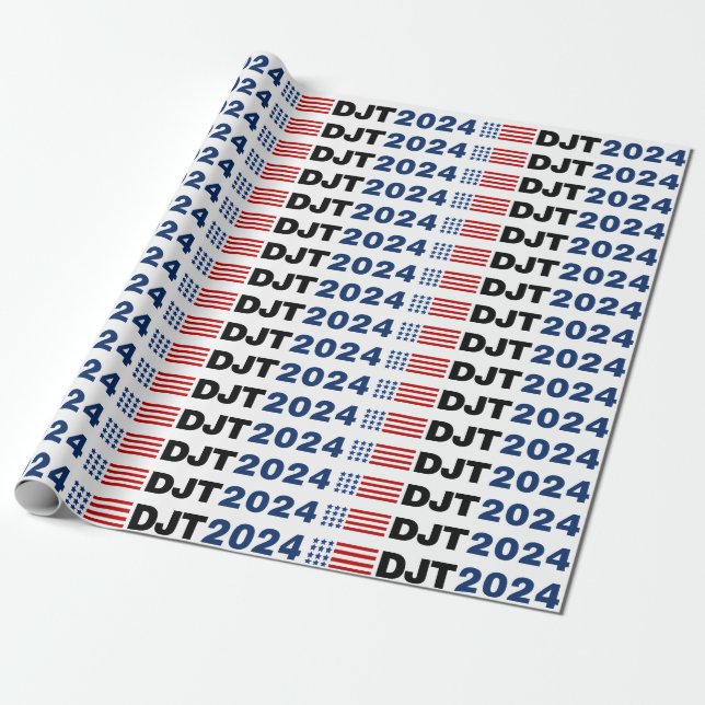 Trump 2024 DJT Wrapping Paper (Unrolled)