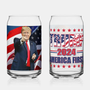 Trump 2024 - Drill Drill Drill Can Glass