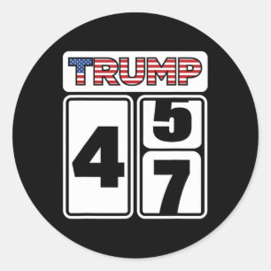 Trump 2024 Election 47 Victory Win President Inaug Classic Round Sticker