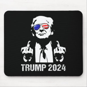 Trump 2024 Election American Flag Sungles Republic Mouse Pad