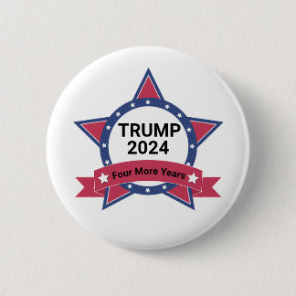 Trump 2024 election button. Button
