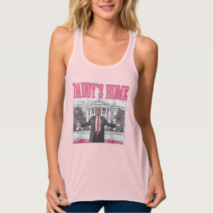Trump 2024 Election Daddy's Home Pink Singlet